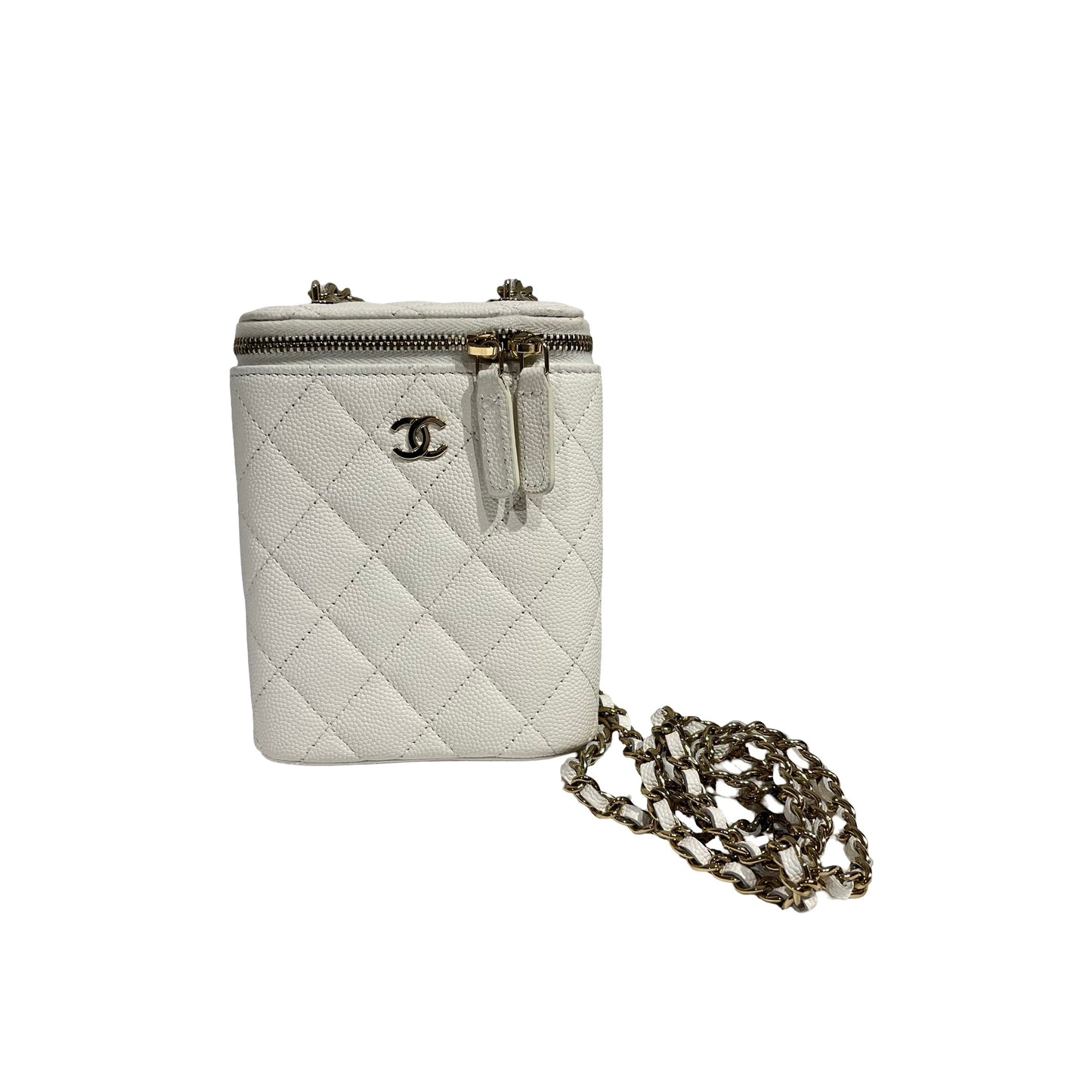 CHANEL VANITY CHAIN BAG WHITE [3001060]