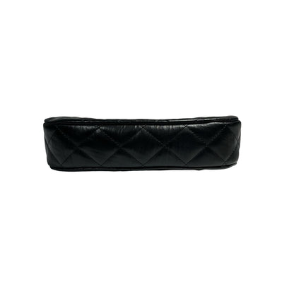 CHANEL SHOULDER POUCH BLACK CALFSKIN GHW [3000630]