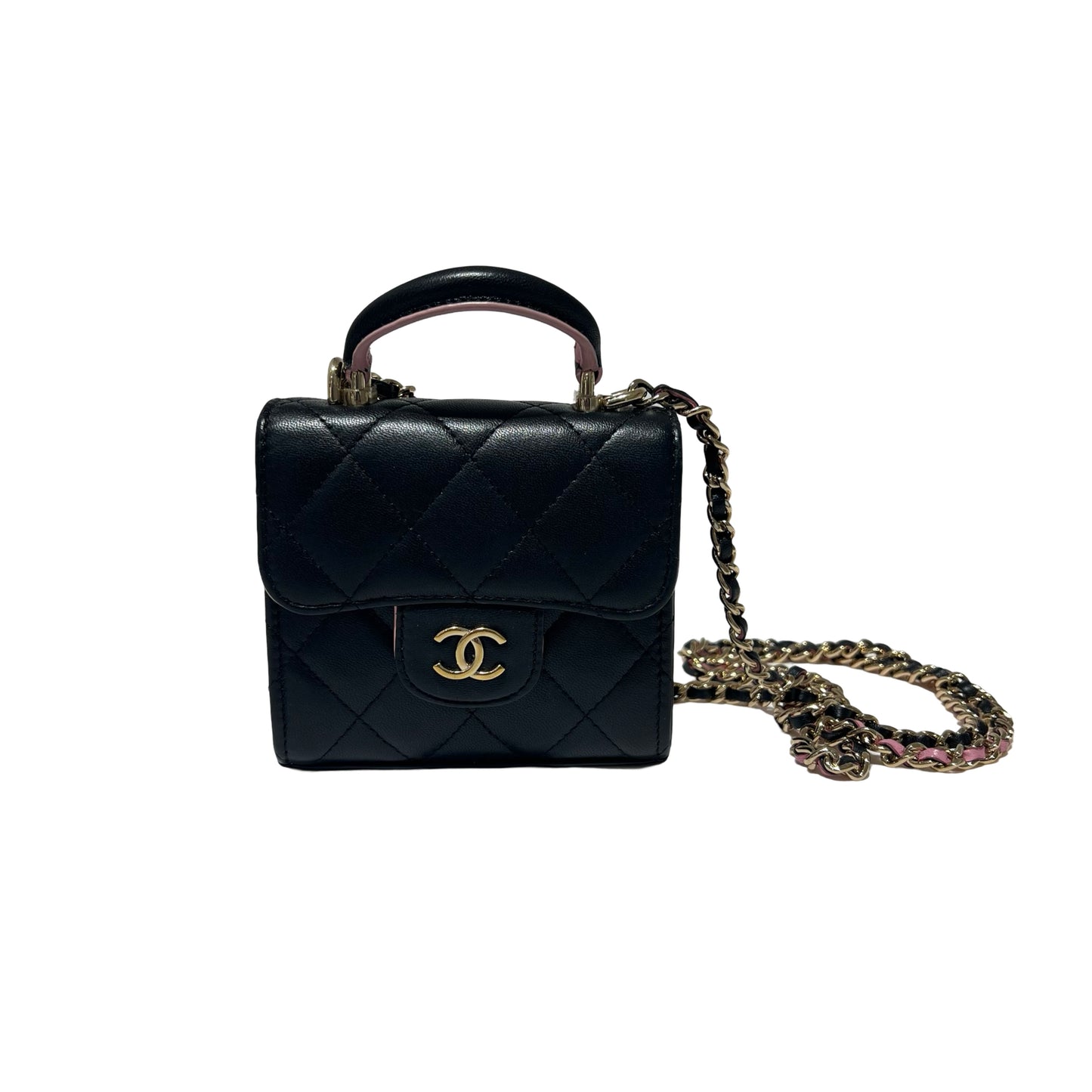 Matelasse Quilted Lambskin WOC Wallet on chain [101277]