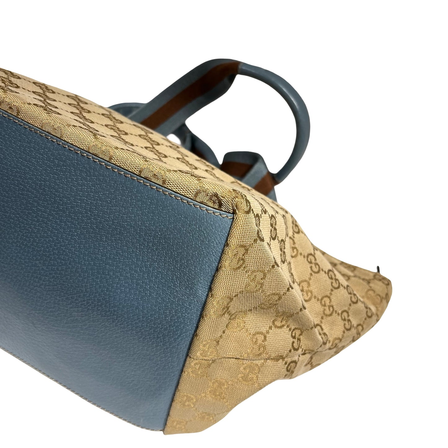 GUCCI BROWN CANVAS HAND BAG [3000652]