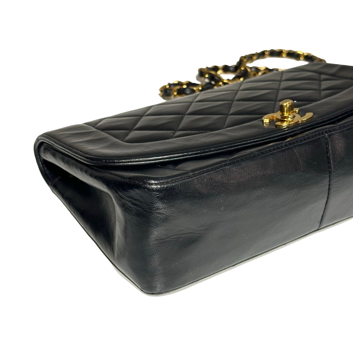 CHANEL DIANA LAMBSKIN BLACK GHW [2000039]