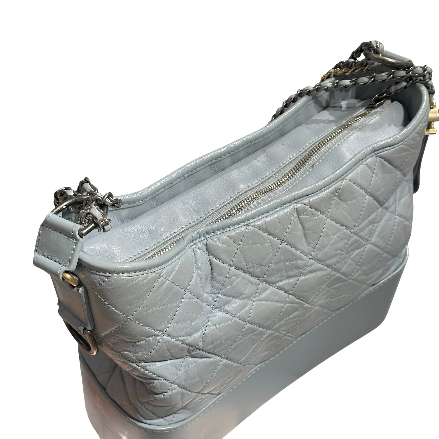 CHANEL GABRIELLE LIGHT BLUE LAMBSKIN  [3000604]