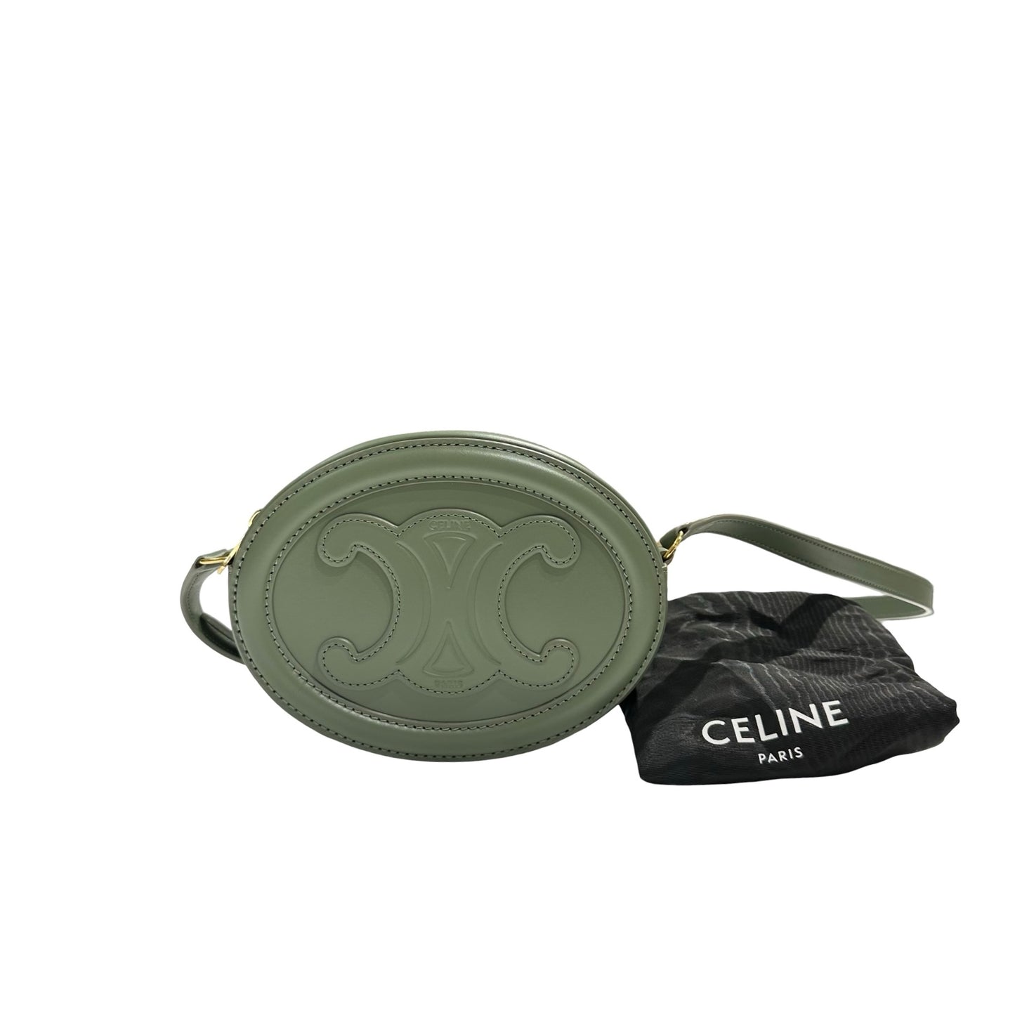 CELINE OVAL PURSE CUIR TRIOMPHE BAG [3000243]