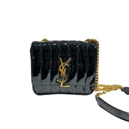 Used SAINT LAURENT Cross Body Bag Black GHW