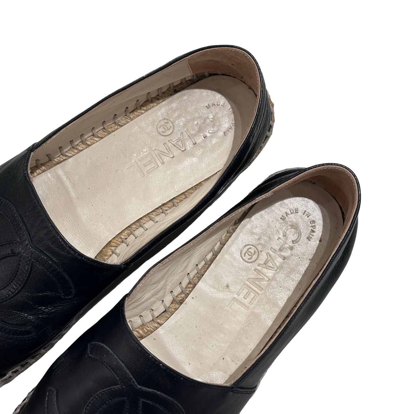 Used CHANEL Espadrilles Shoes Black