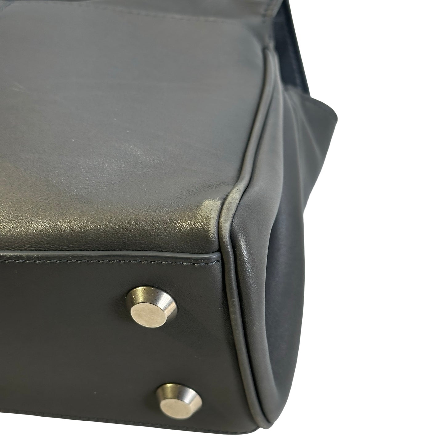 Used BALENCIAGA Leather Shoulder Bag Shoulder Bag Grey