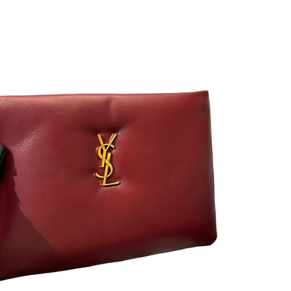 Used SAINT LAURENT Clutch Clutch Red GHW