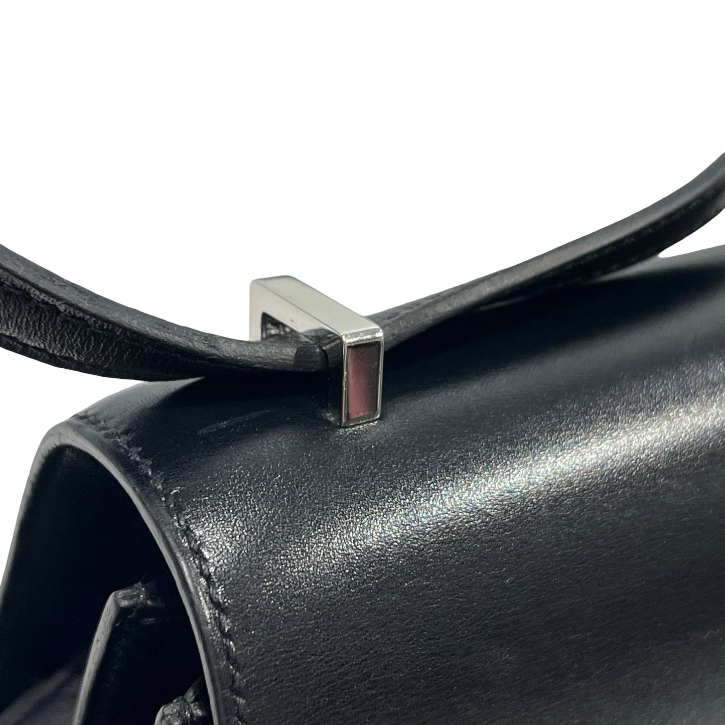 Used HERMES Solid color Constance Shoulder Bag Black