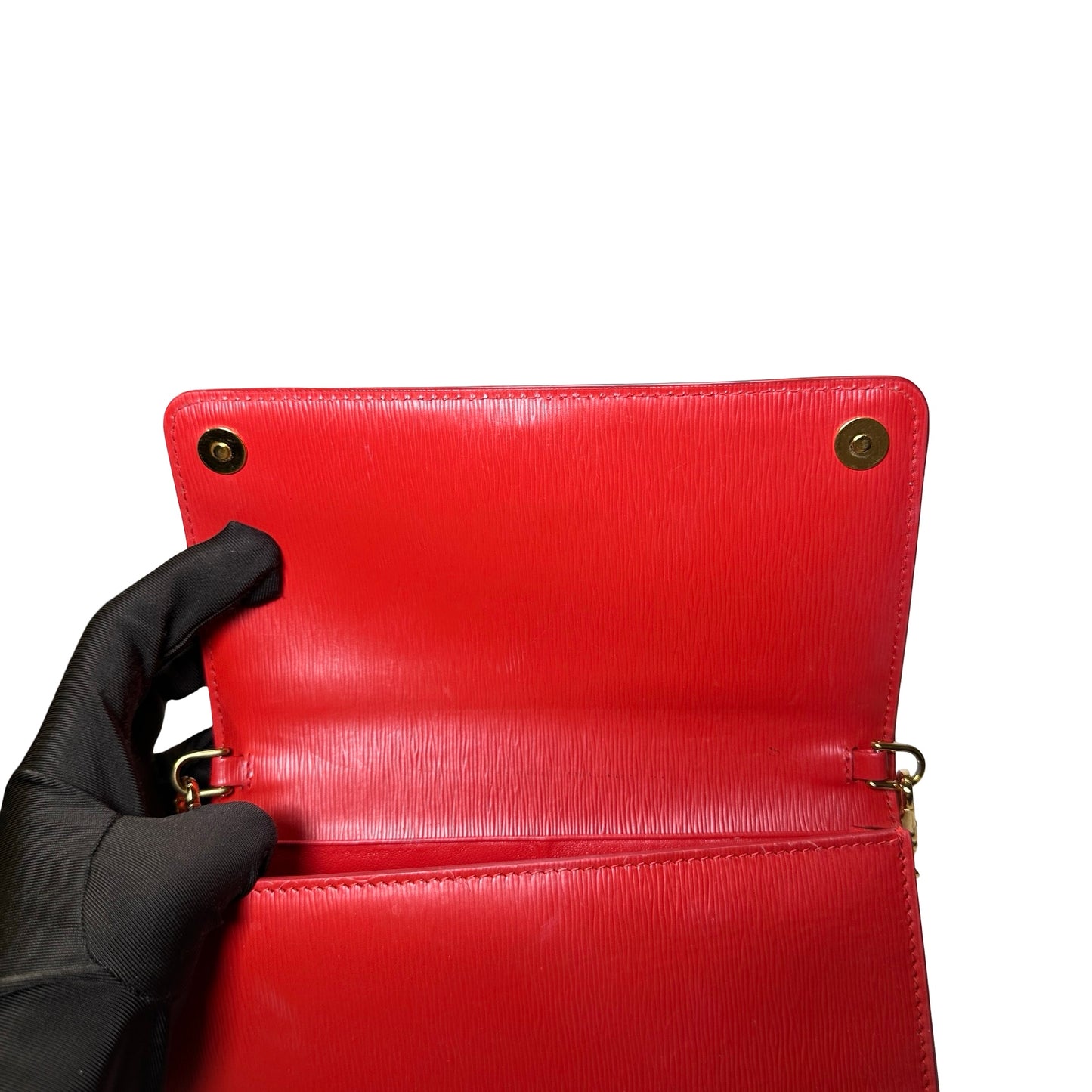 Used PRADA Vitello Move Staffing Woc Wallet on chain Red