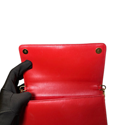 Used PRADA Vitello Move Staffing Woc Wallet on chain Red