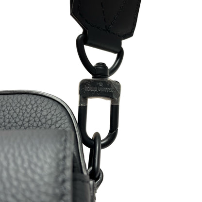Unused LOUIS VUITTON Calfskin Leather Fastline Messenger Cross Body Bag Black