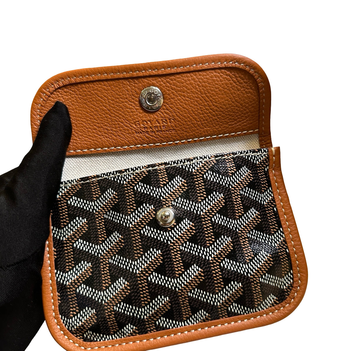 Used GOYARD Goyardine Hobo Tote Bag Black Brown