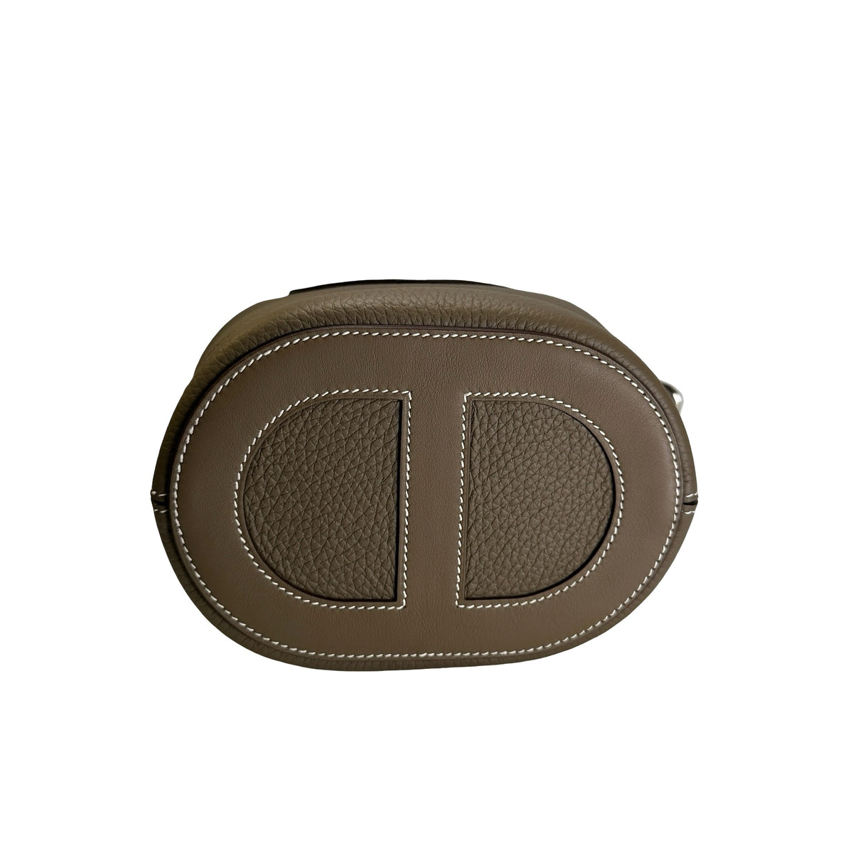 Used HERMES Clemence Swift In the Loop Handbag Etoupe