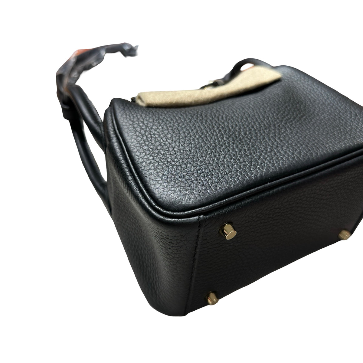 Brand New HERMES Clemence Lindy Mini Handbag Black