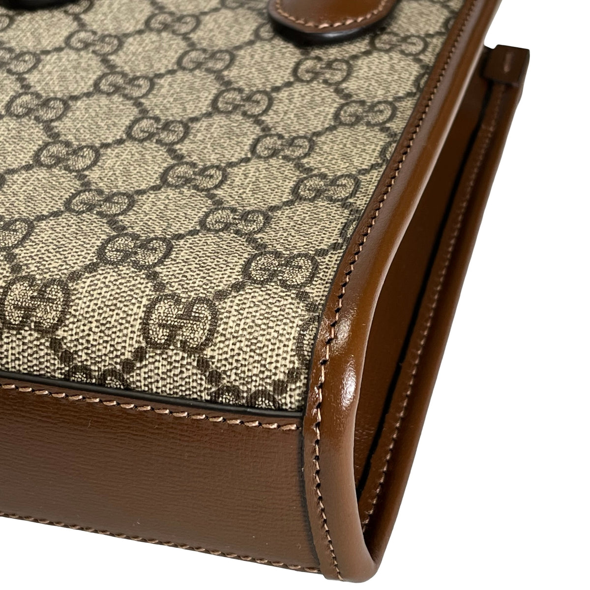 Used GUCCI GG Supreme Interlocking G Mini Tote Bag Tote Bag Beige Brown
