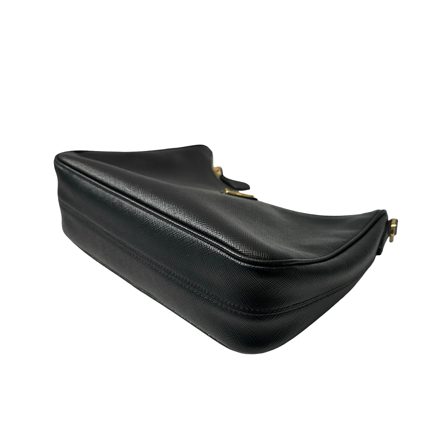 Used PRADA Calfskin Leather 3-in-1 Shoulder Bag GHW Black