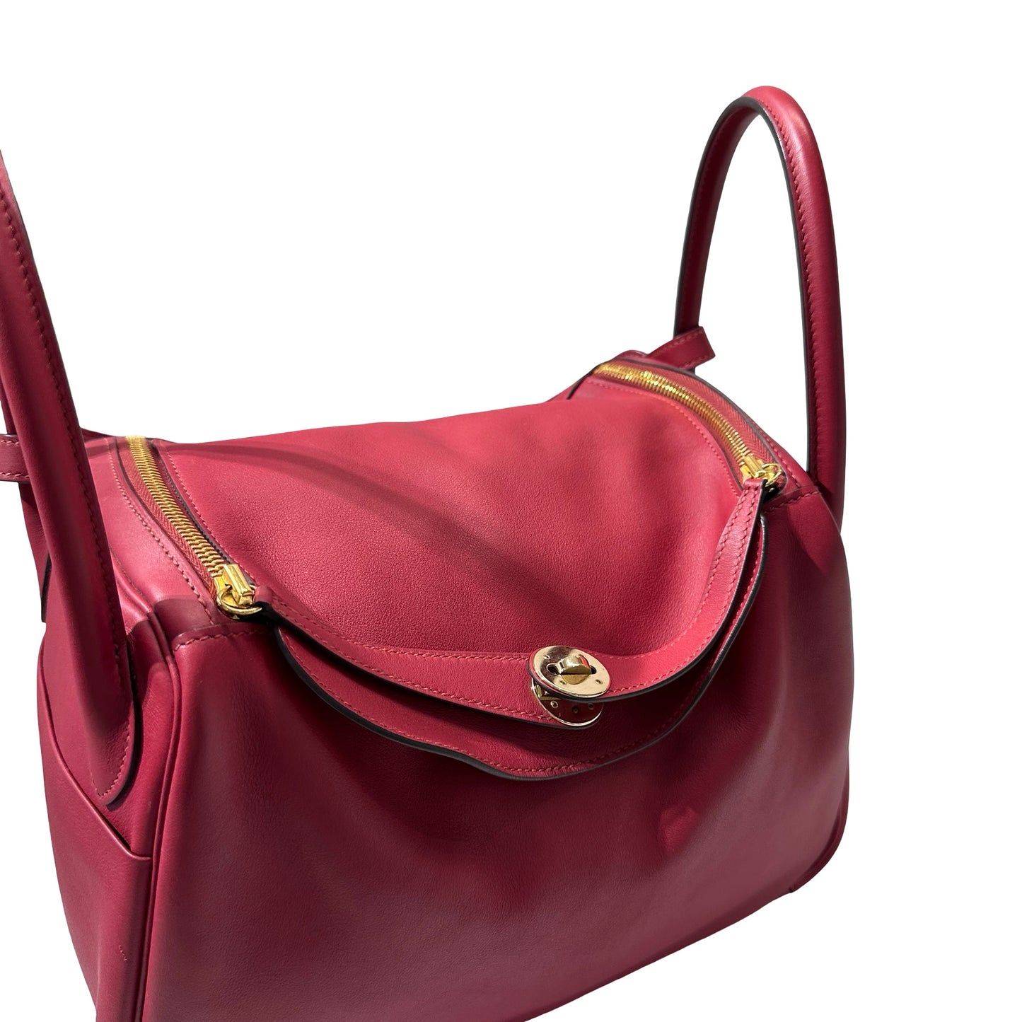 Used HERMÈS Lindy 30 Tote Bag Pink GHW
