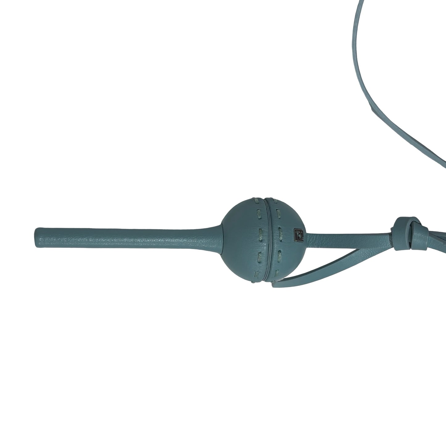Used FENDI FF Logo Lollipop Holder Charm Accessories Light Blue Brown
