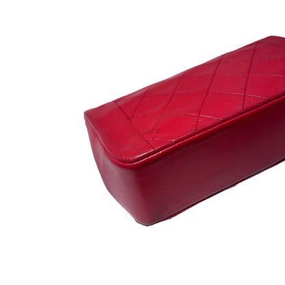 Used CHANEL Lambskin Leather Vintage Mini Bijoux Chain Flap Chain Shoulder Bag Pink GHW