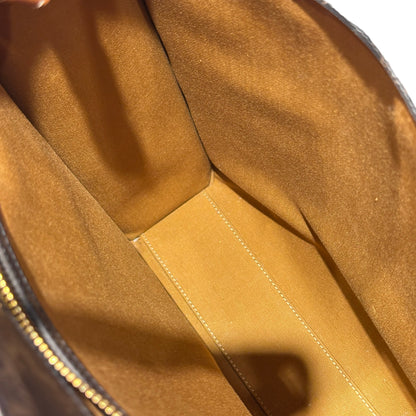 Used CELINE Calfskin Leather Triomphe Cabas Tote Brown