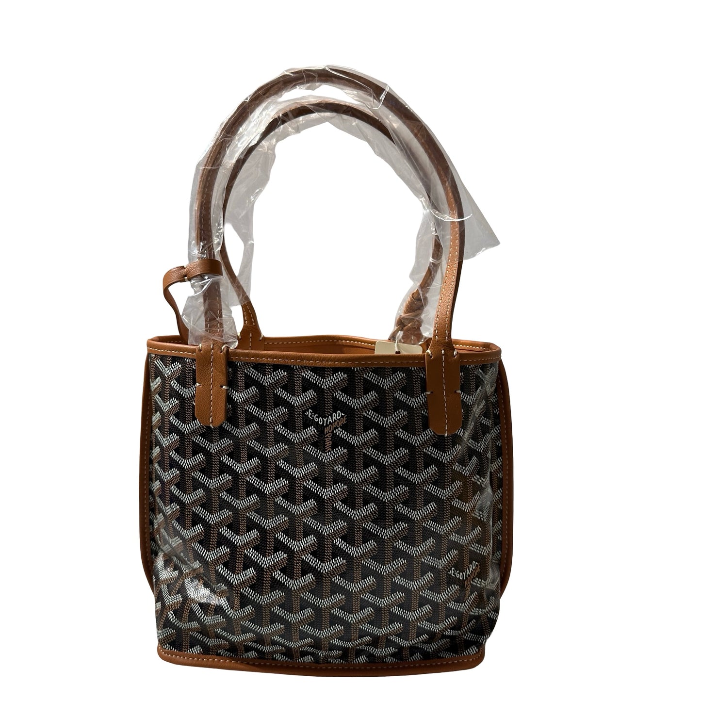 New GOYARD Sac Anjou Mini Hobo Bag Brown Black