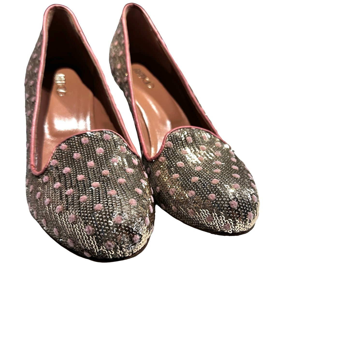Used Valentino Heels Heels Silver Gray Pink