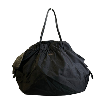 Used PRADA Nylon Tote Tote Bag Black