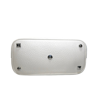 Used MAISON MARGIELA Textured Leather 5AC Classique Mini Bag Handbag White PHW