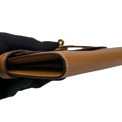 Used HERMES Epsom Kelly Long wallet Gold