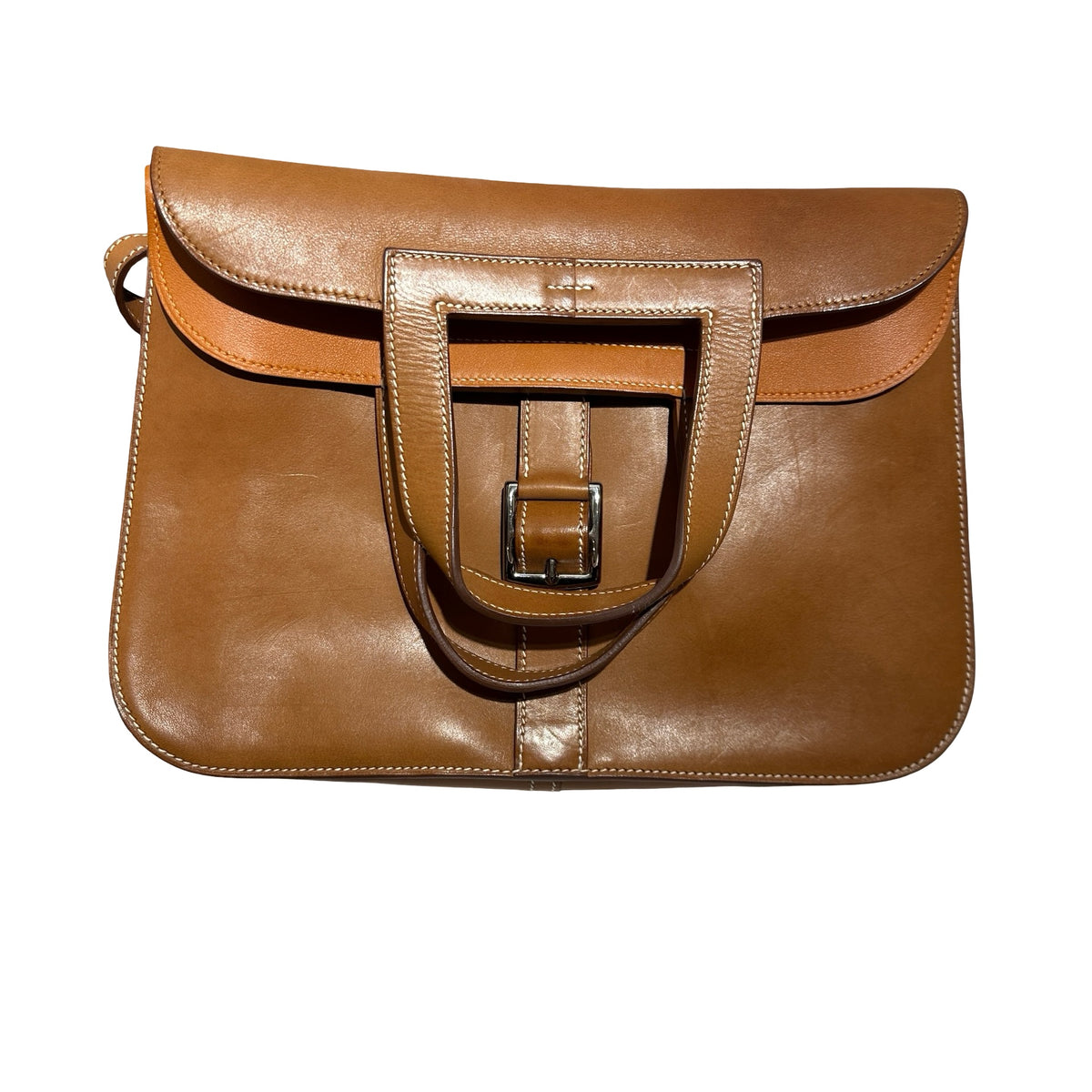 Used HERMES Barenia Calfskin Halzan 31 Handbag Barenia PHW