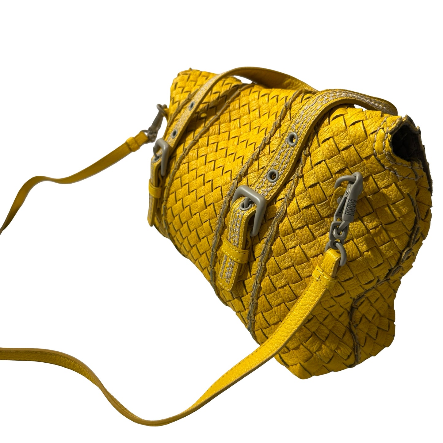 Used BOTTEGA VENETA 2 Way Shoulder Shoulder Bag Sunshine Yellow