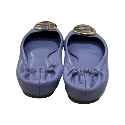 Used TORY BURCH Flats Shoes Navy Blue GHW