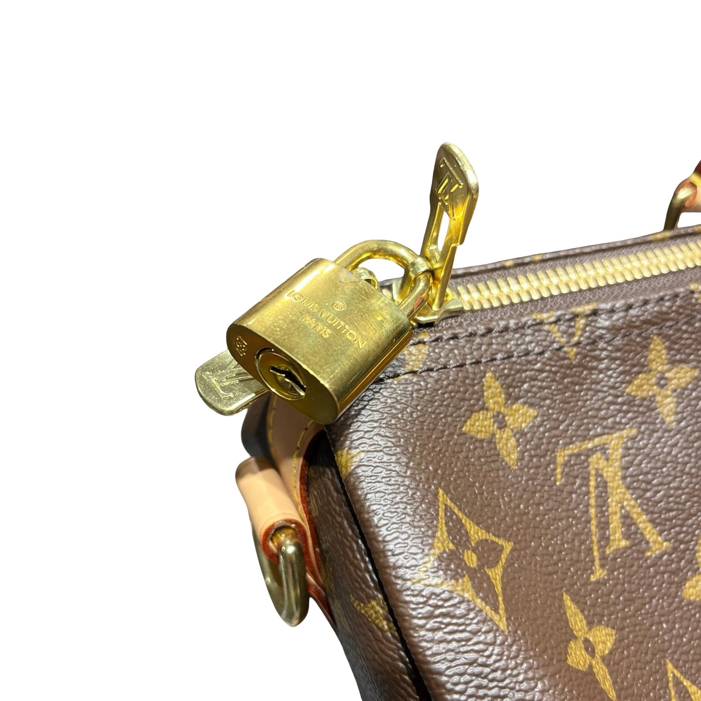 Used LOUIS VUITTON Monogram Canvas Speedy 35 Holdall Brown GHW