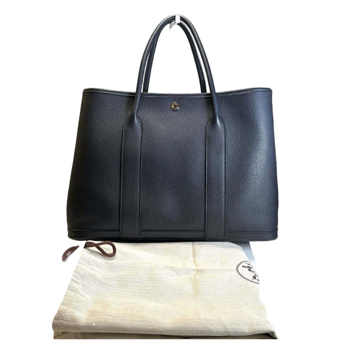Used HERMES Negonda Garden Party 36 Tote Bag Navy PHW