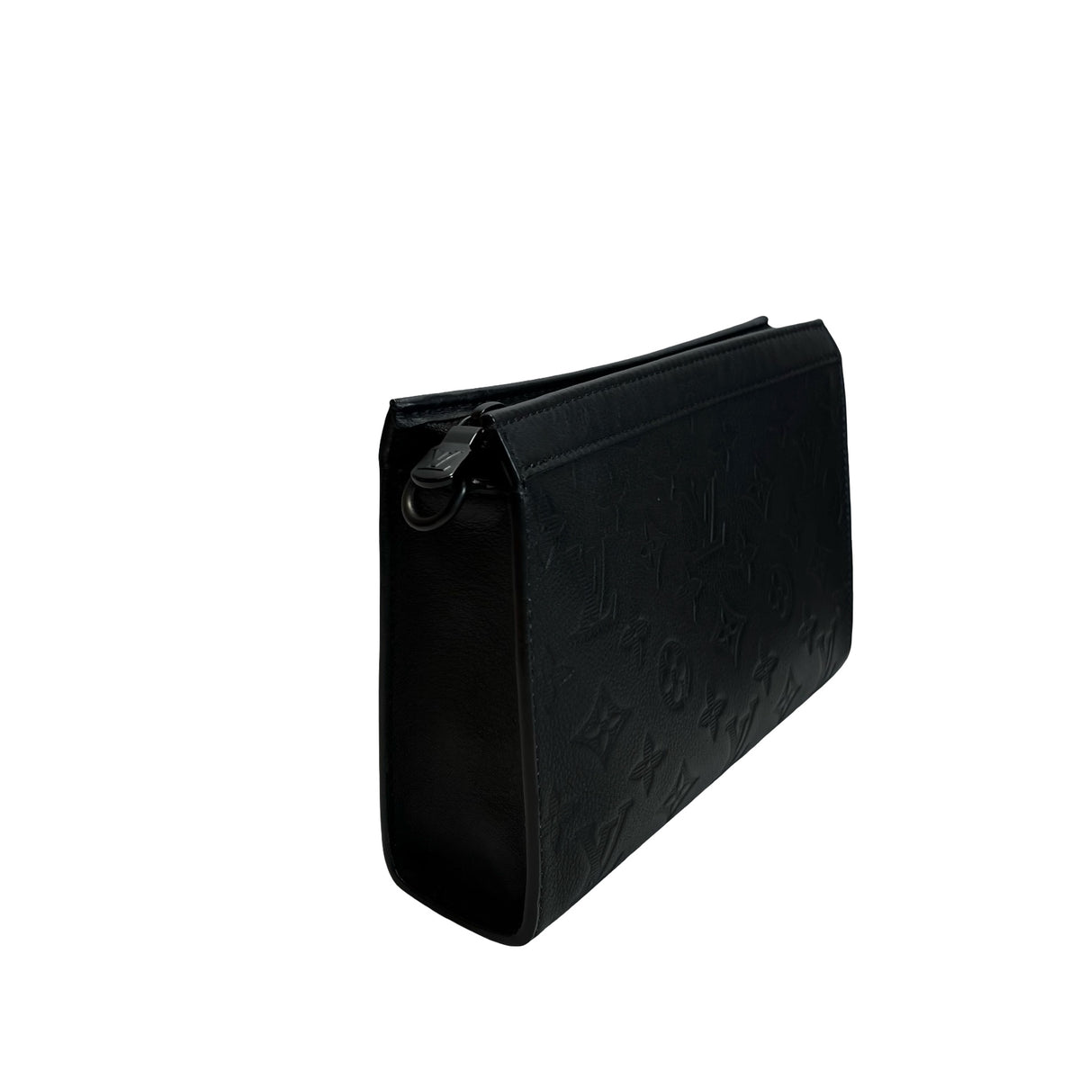 Used LOUIS VUITTON Monogram Empreinte Pochette Cle Clutch Black