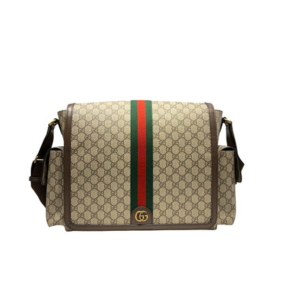Used GUCCI Canvas Cross Body Bag Brown