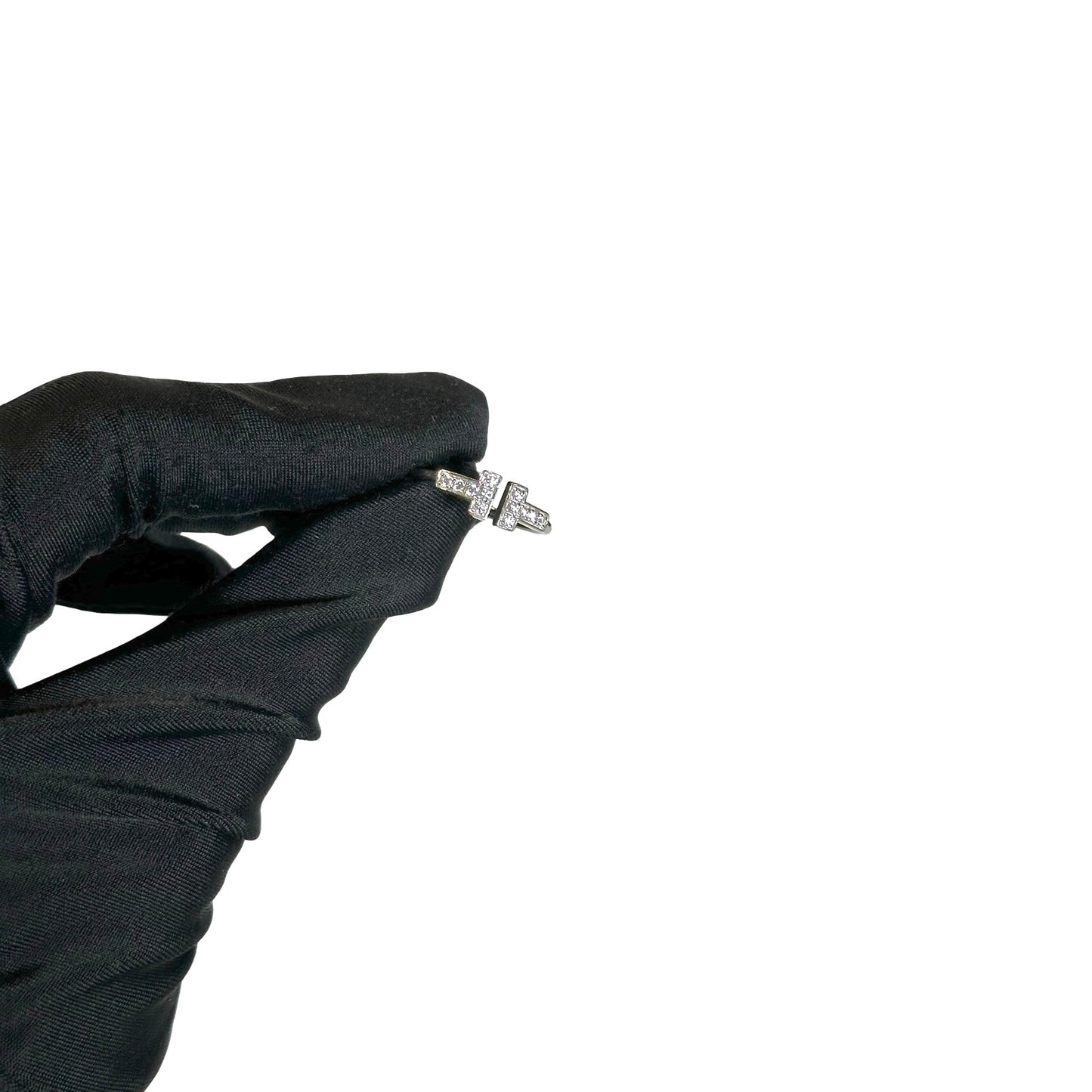 Used TIFFANY & CO. White Gold T - Wire Ring Silver