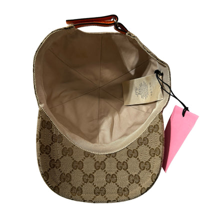 Unused Gucci x The North Face GG Supreme canvas Hat Cap Brown