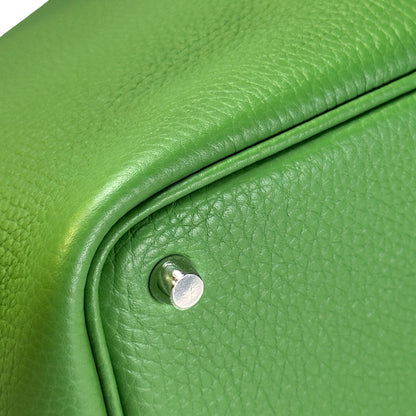 Brand New HERMES Clemence Picotin Lock Bucket Bag Green