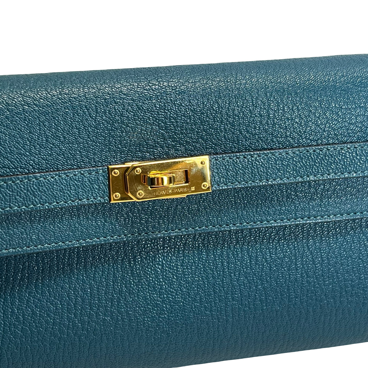 Used HERMES KELLY TO GO Crossbody Bag Green GHW