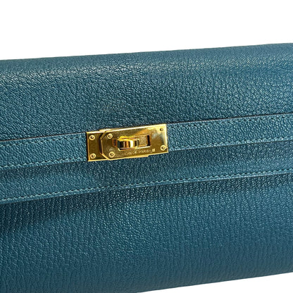 Used HERMES KELLY TO GO Crossbody Bag Green GHW