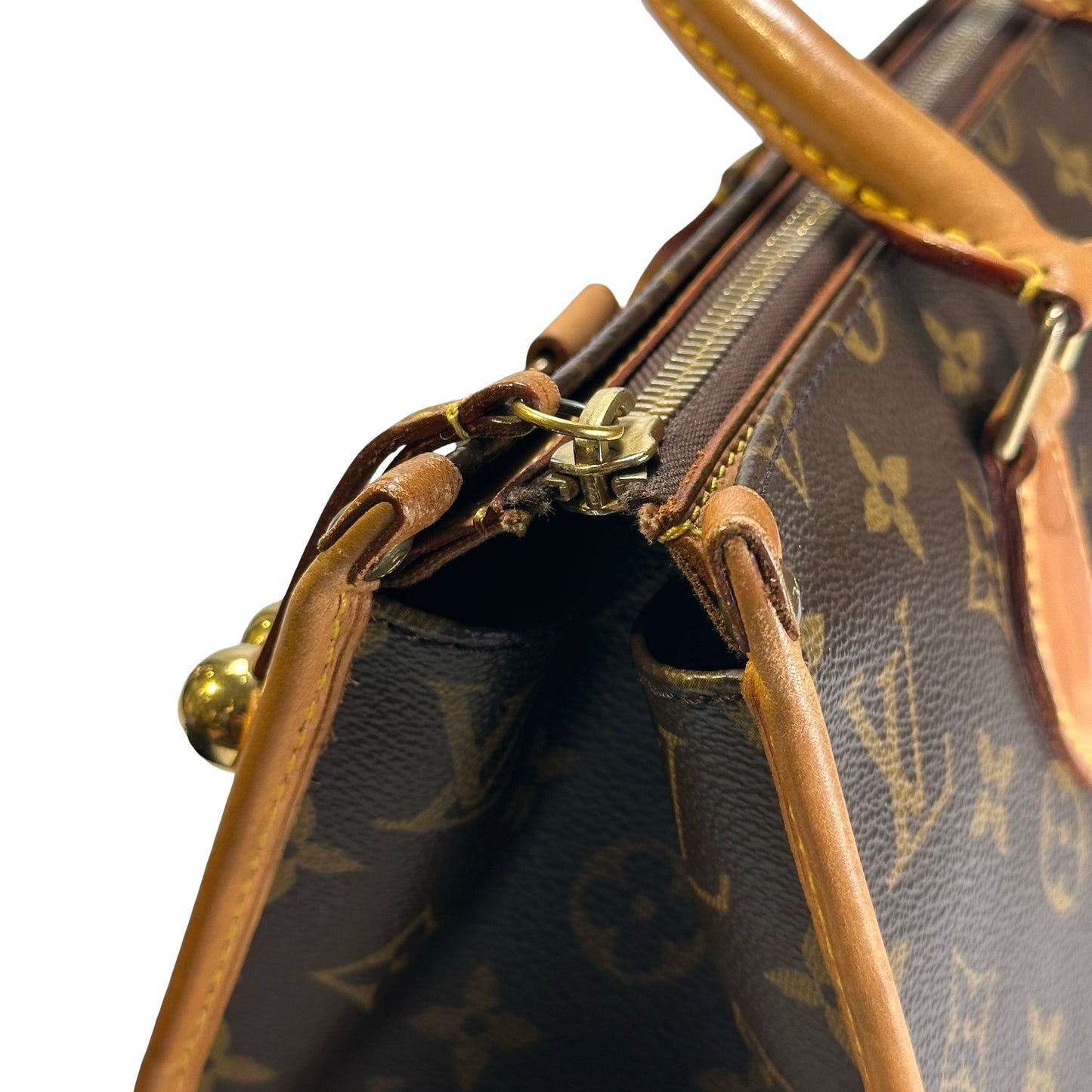 Used LOUIS VUITTON Monogram Canvas Popincourt Handbag Brown
