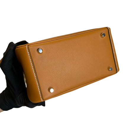 Brand New HERMES Swift Mini Lindy Shoulder Bag Toffee PHW