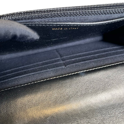 Used CHANEL Matelasse Quilted Lambskin Wallet On Chain Wallet on chain Black Gold