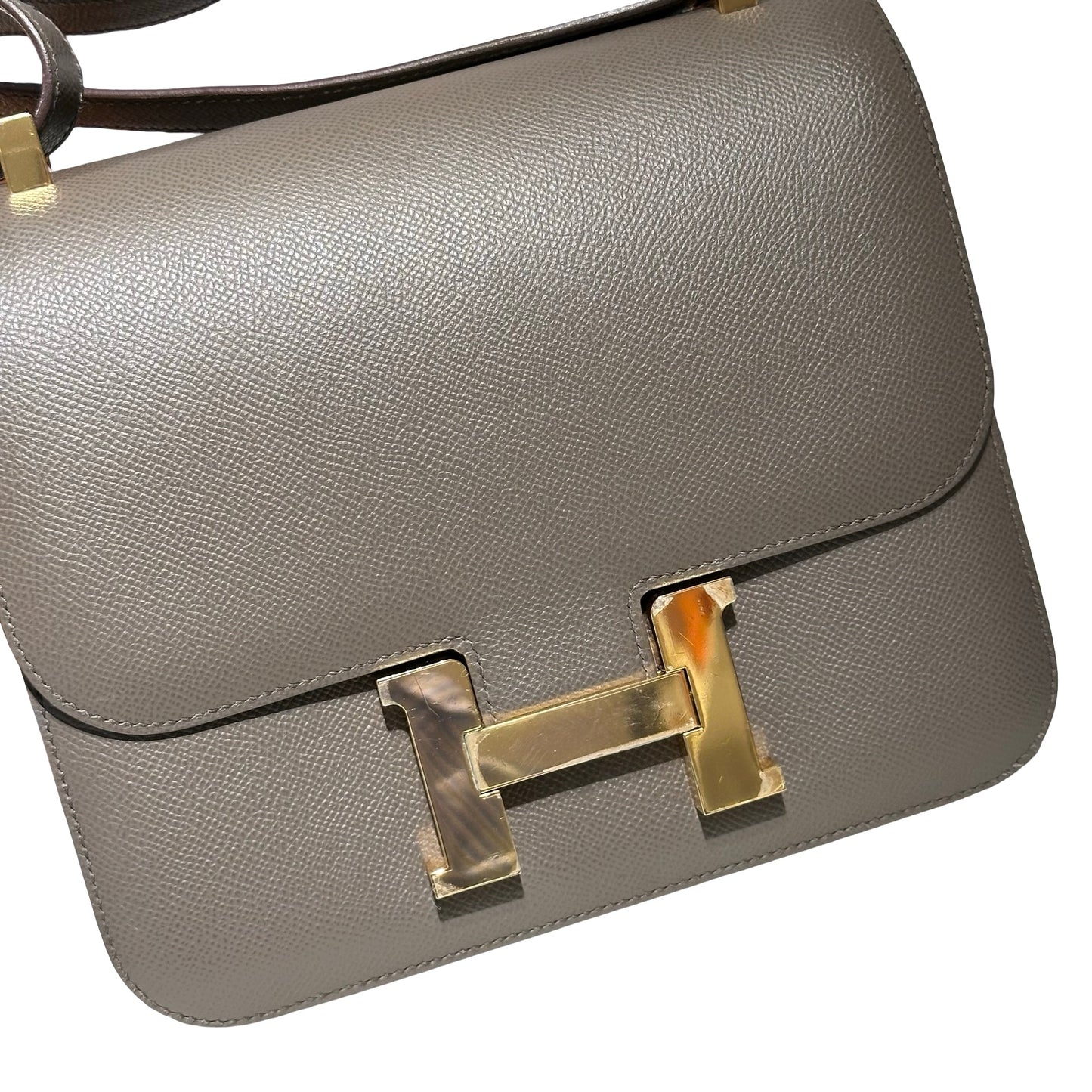 Used HERMÈS Constance 24 Shoulder Bag Etoupe GHW