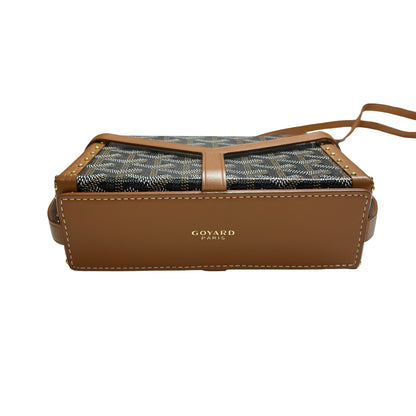 Used GOYARD Goyardine Minaudiere Crossbody Bag Black Brown