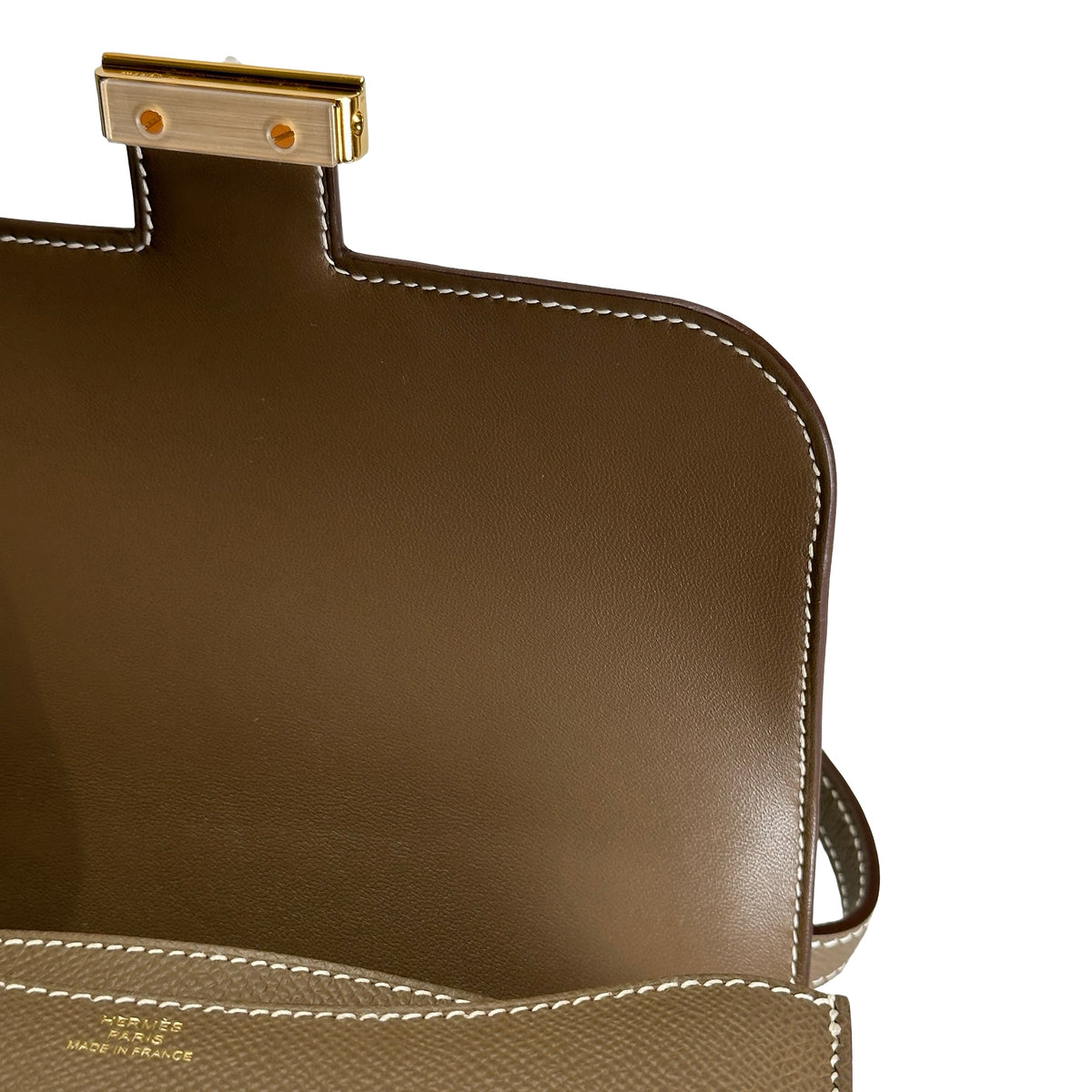 Brand New HERMES Epsom Leather Constance Shoulder Bag Etoupe