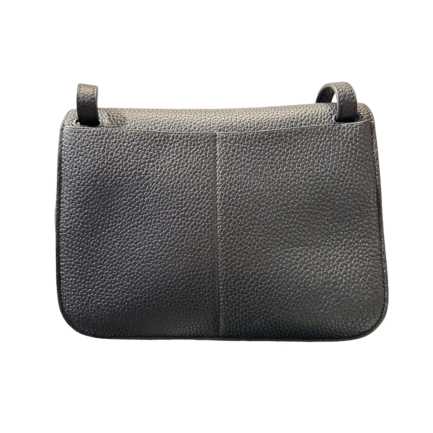 Used Hermès Halzan Shoulder Bag Black GHW
