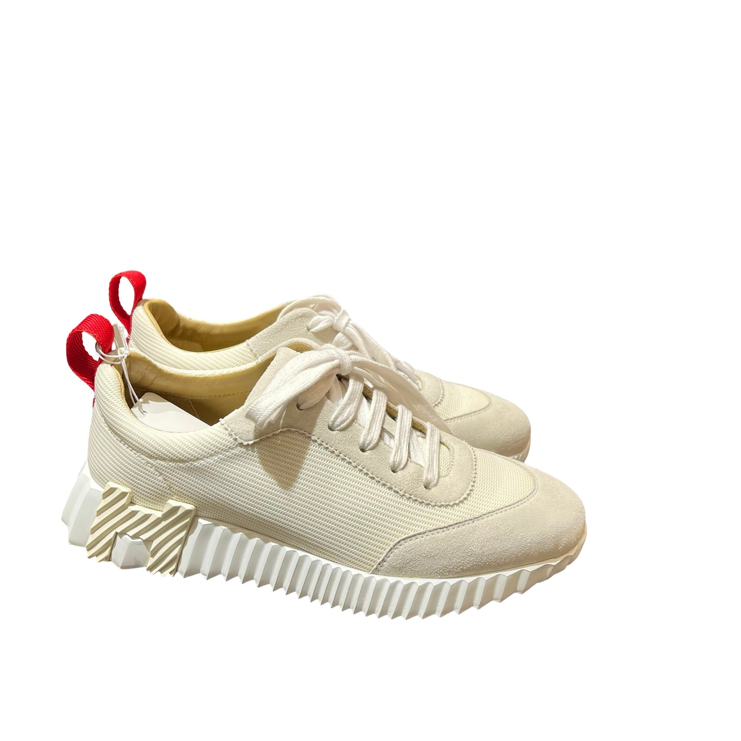 Used HERMÈS Bouncing Sneakers Shoes White Red Shoes White Red