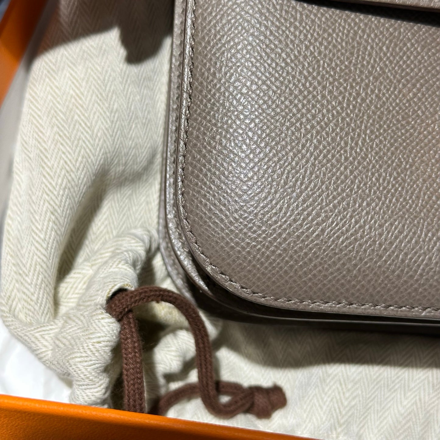 Used HERMÈS Constance 24 Shoulder Bag Etoupe GHW